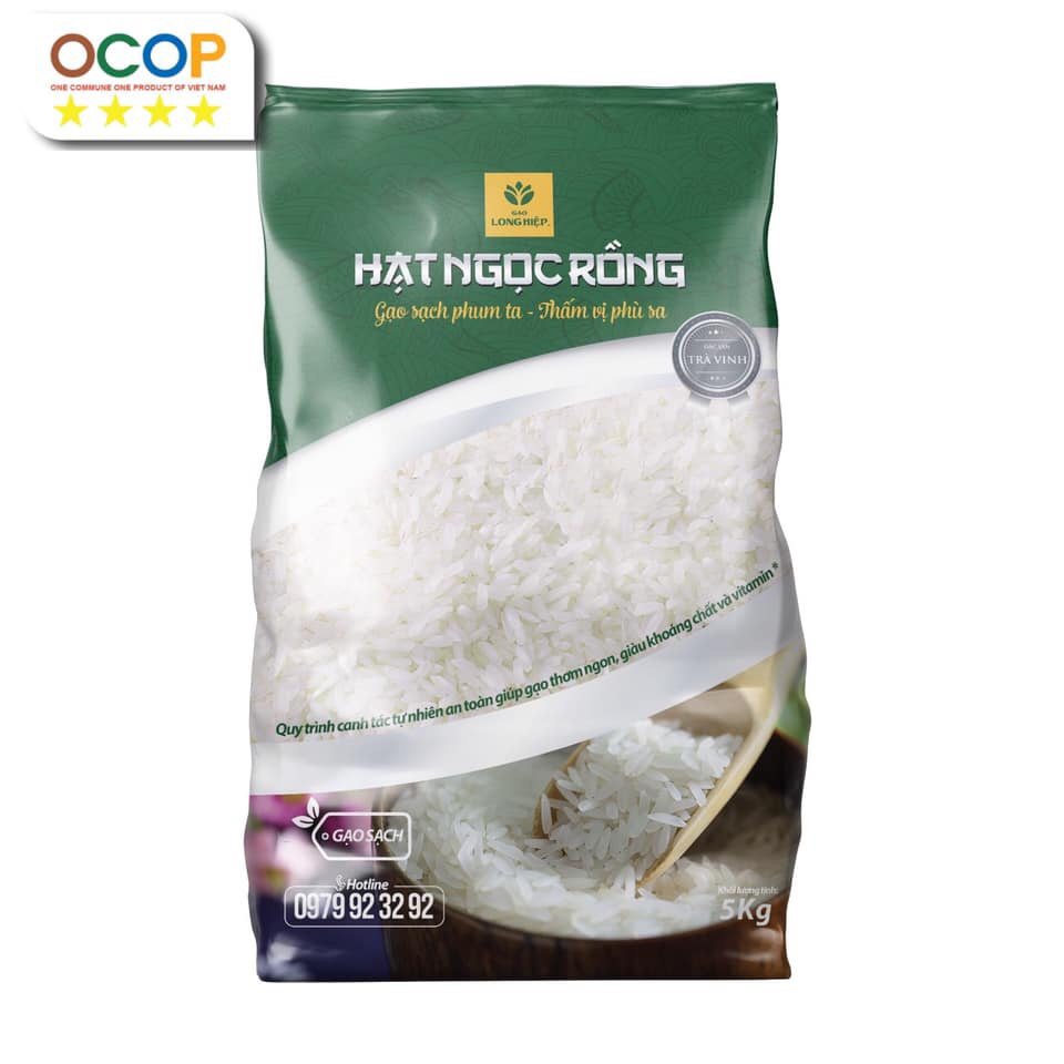 Ảnh của Gạo Long Hiệp (OEM18) (Hạt ngọc rồng) (bao 5kg)