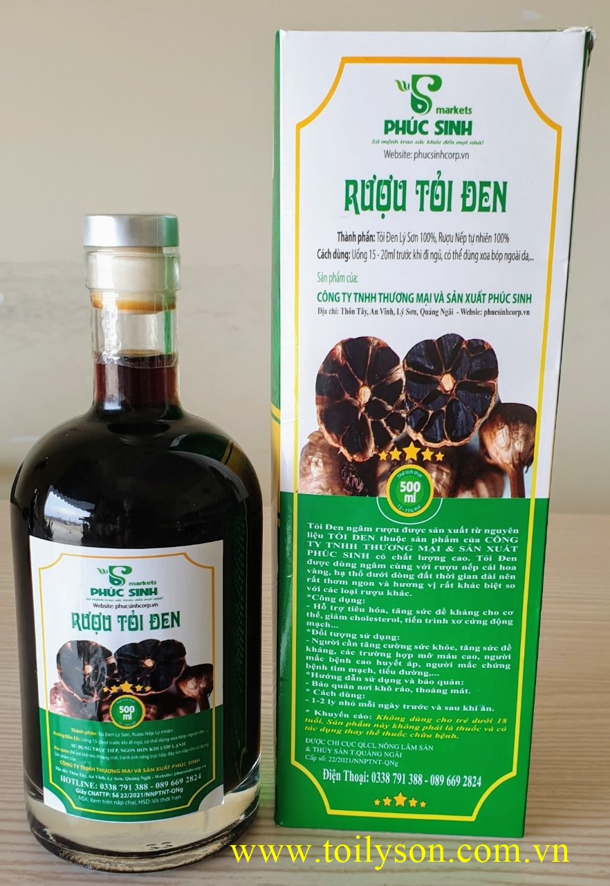 Ảnh của Rượu Tỏi đen Lý Sơn (500 ml)