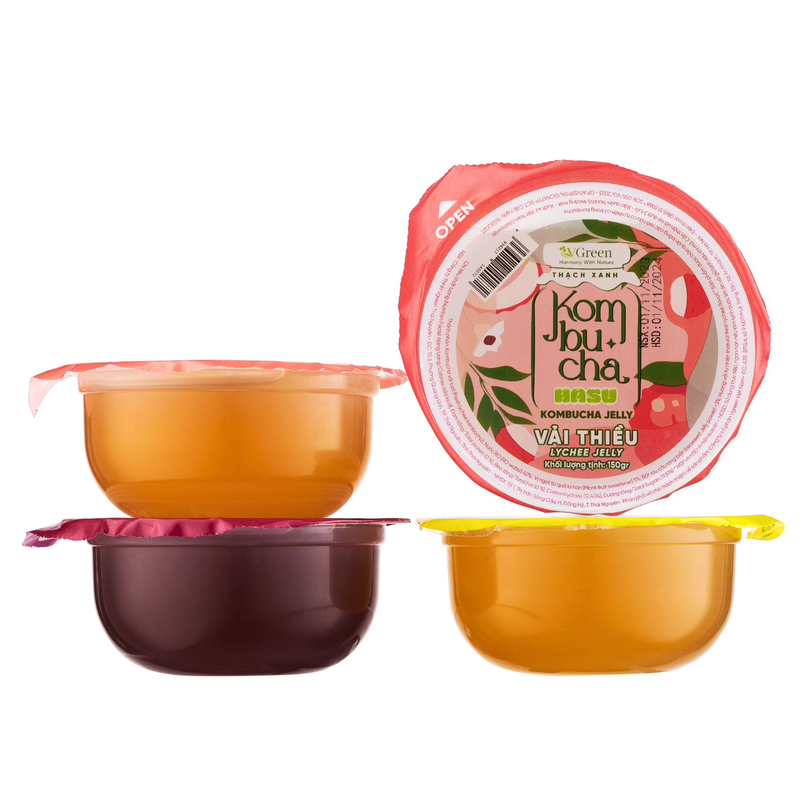 Ảnh của Thạch kombucha vải cốc 150g