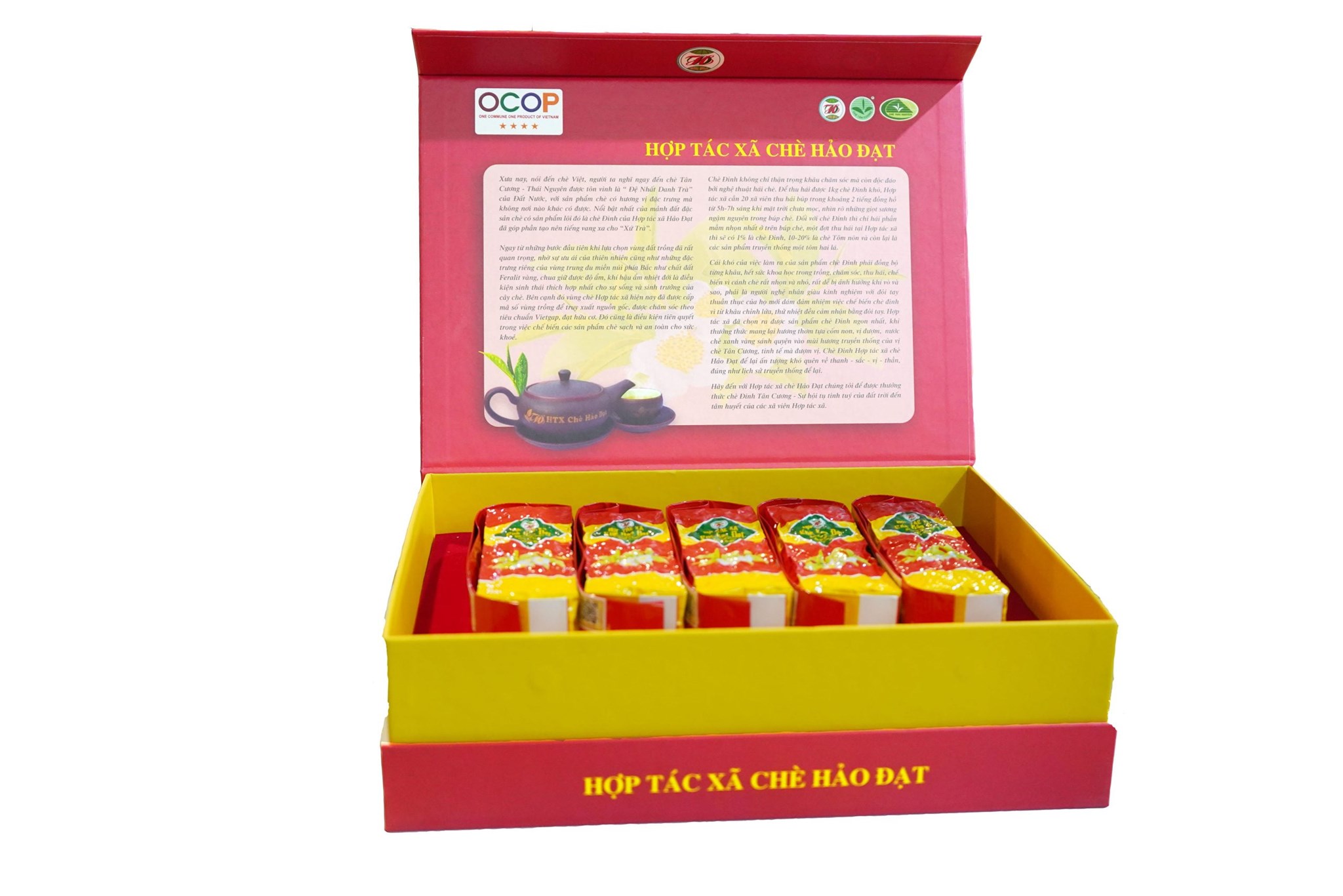 Ảnh của Chè Đinh đặc biệt 1 ( HTX chè Hảo Đạt) Bộ hộp đỏ 500g ( 5 gói 100g)