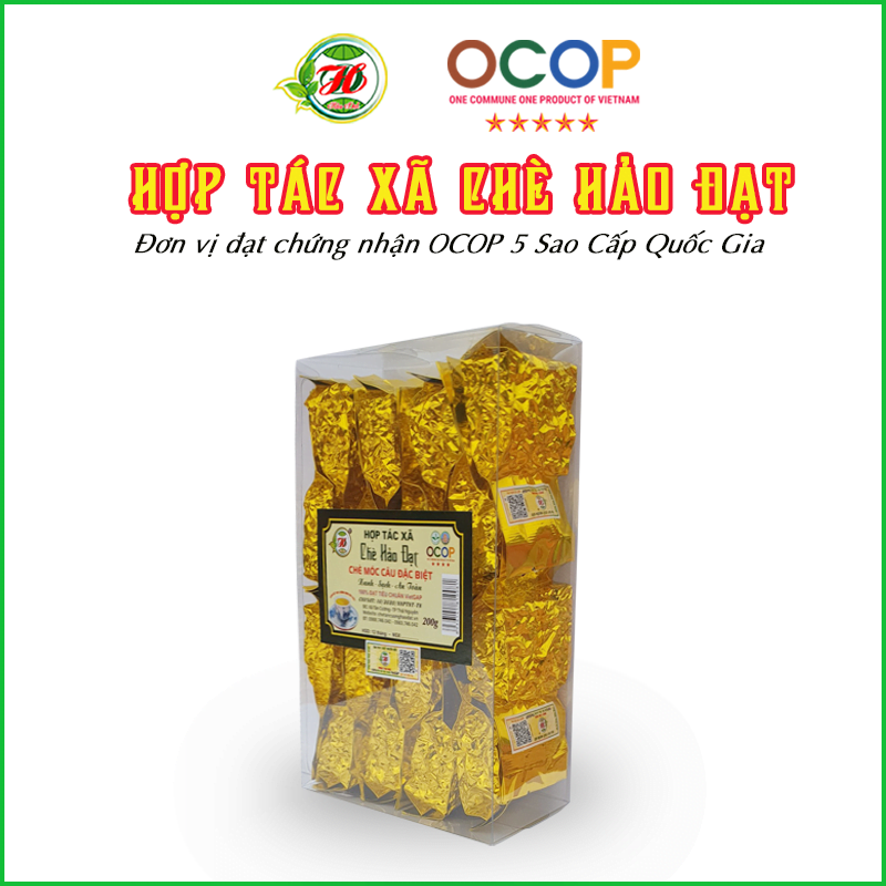 Ảnh của Chè Móc câu đặc biệt ( HTX chè HẢO ĐẠT) gói Âm nhỏ 200g/ 1 Hộp